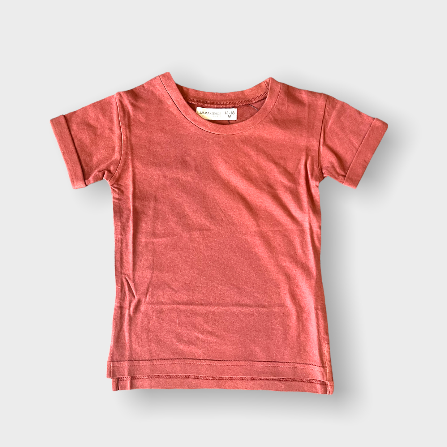 Emma Grace Shoppe - EG Organic Basic Hemmed Tee - Terracotta: 18-24M