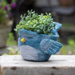 dZi Handmade - Bluebird Felt Pot