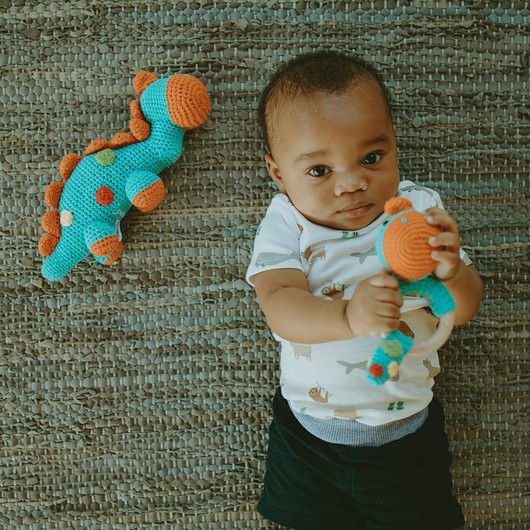 Stegosaurus Plush Dino - Turquoise