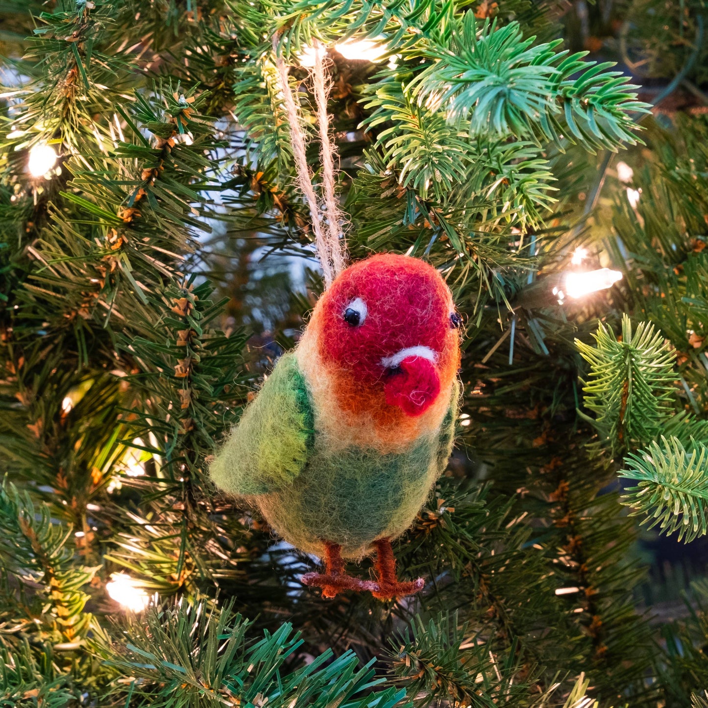 Felt Parrot Bird Ornament