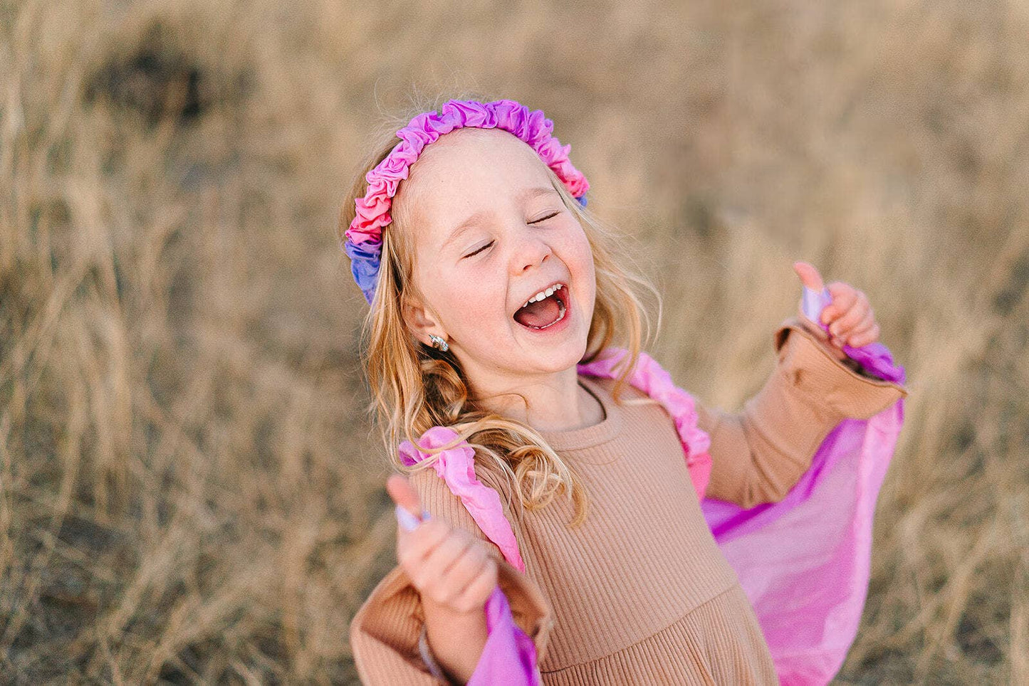 Silk Blossom Wings for Fairy Dress-Up Play