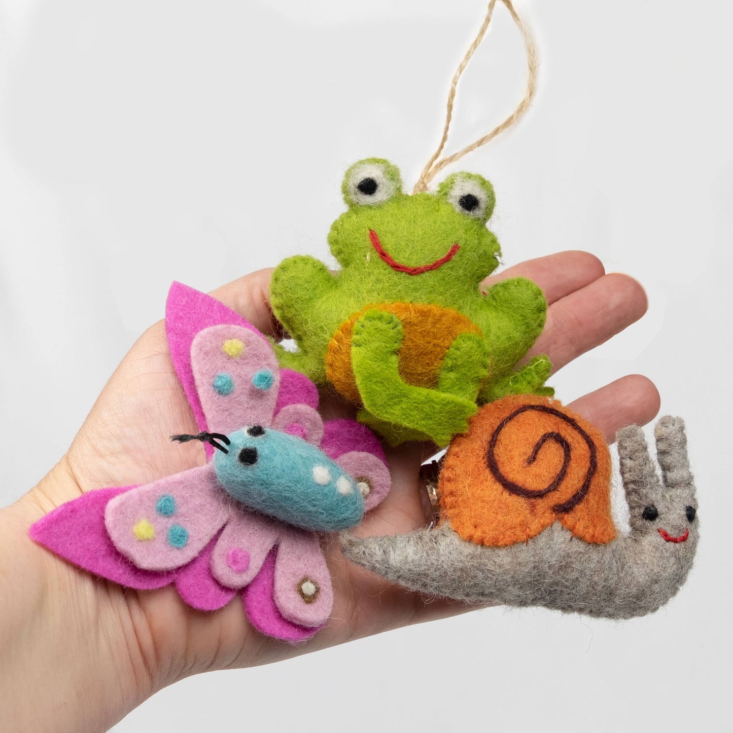 Ornament Frog, Butterfly, Snail, Ladybug, Bee, Dragonfly