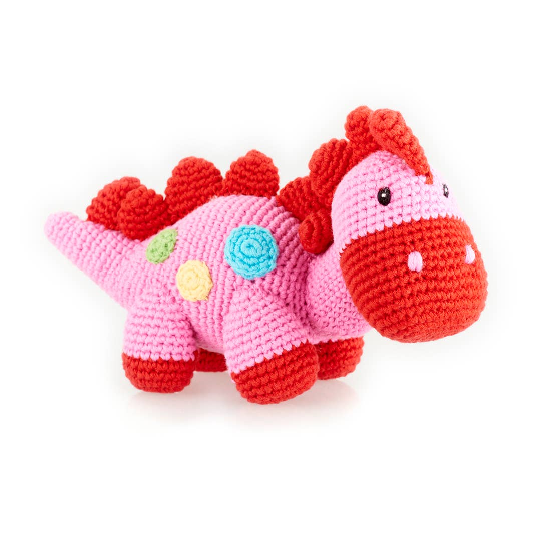 Stegosaurus Plush Dino - Pink