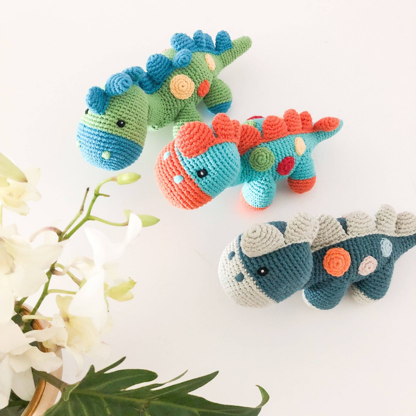 Stegosaurus Plush Dino - Petrol Blue