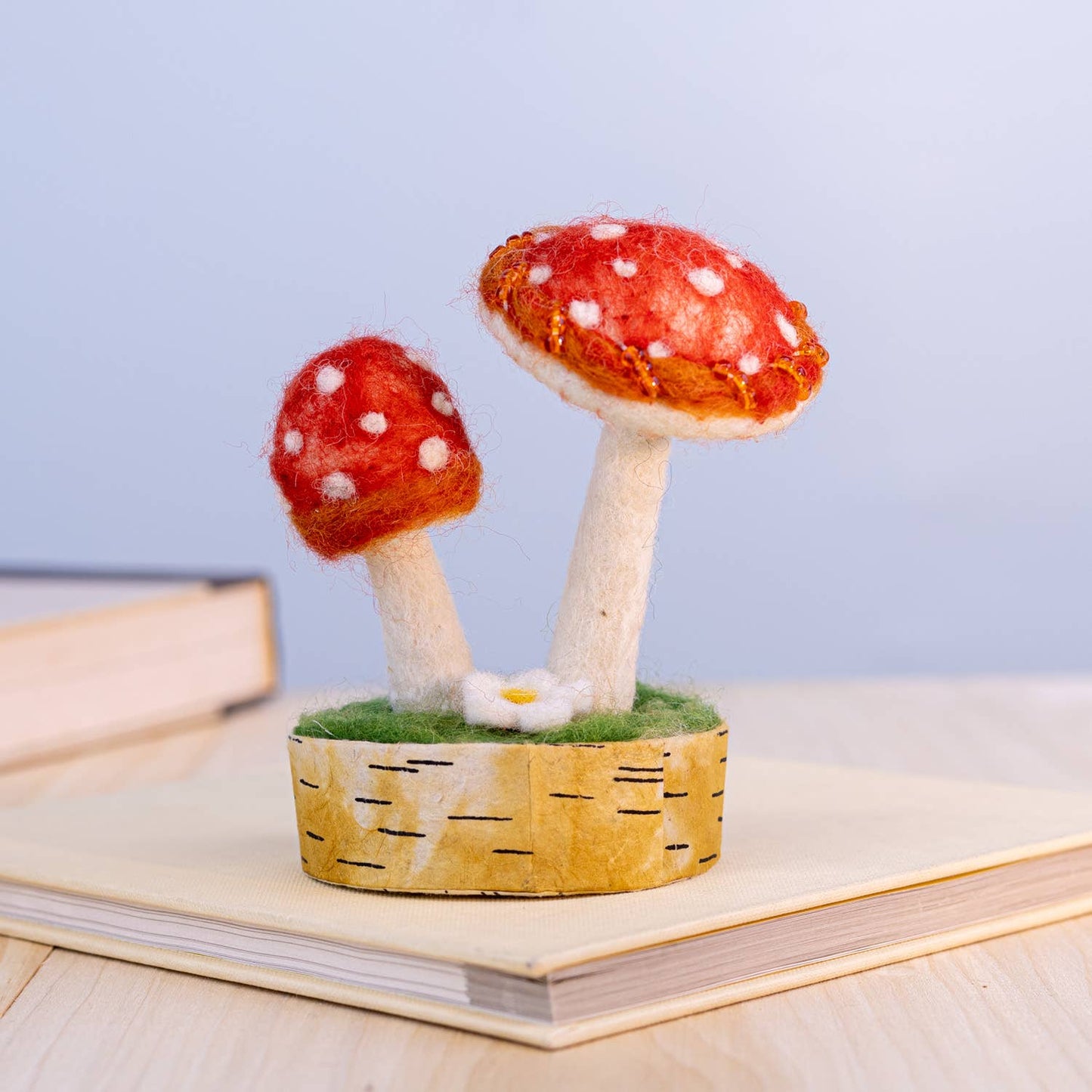 dZi Handmade - Red Flame Woodland Mushroom