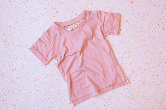 Emma Grace Shoppe - EG Organic Basic Hemmed Tee - Mauve: 12-18M