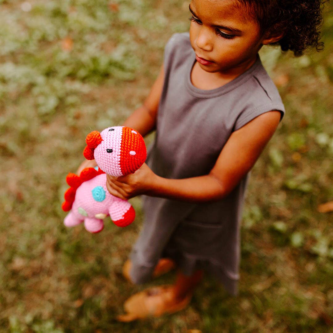 Stegosaurus Plush Dino - Pink