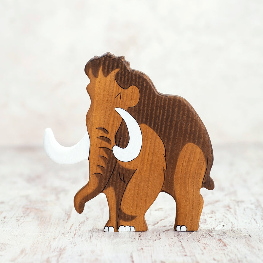 Wooden Mammoth Toy Pre-Historic Animals Dinosaurs