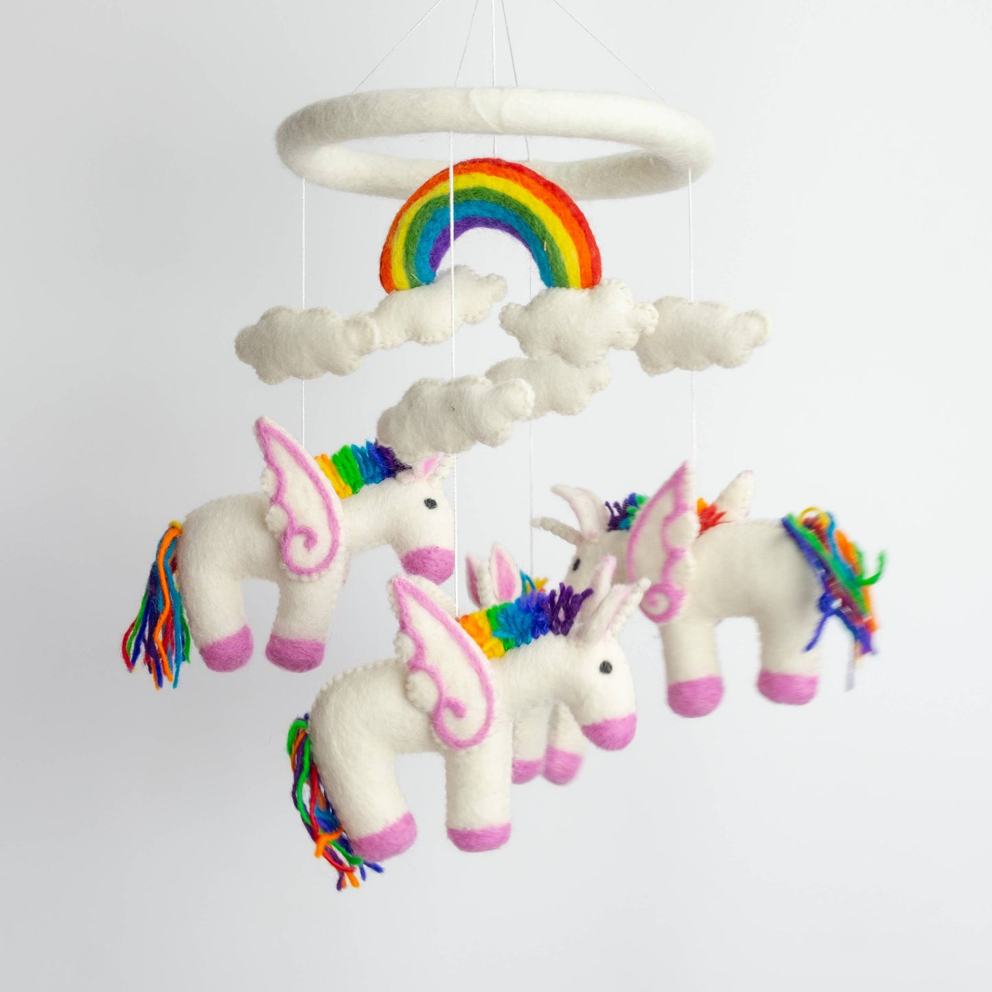 Nursery Cot Mobile - Rainbow Unicorn