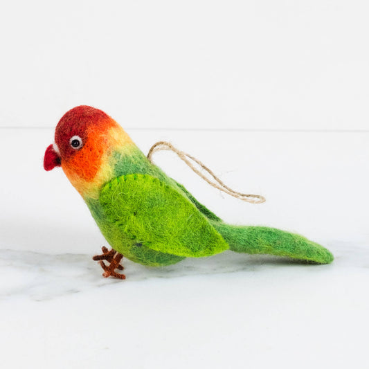 Felt Parrot Bird Ornament