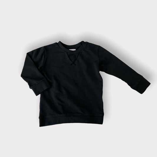 Emma Grace Shoppe - EG Organic Crewneck Sweatshirt - Jet Black: 4-5Y