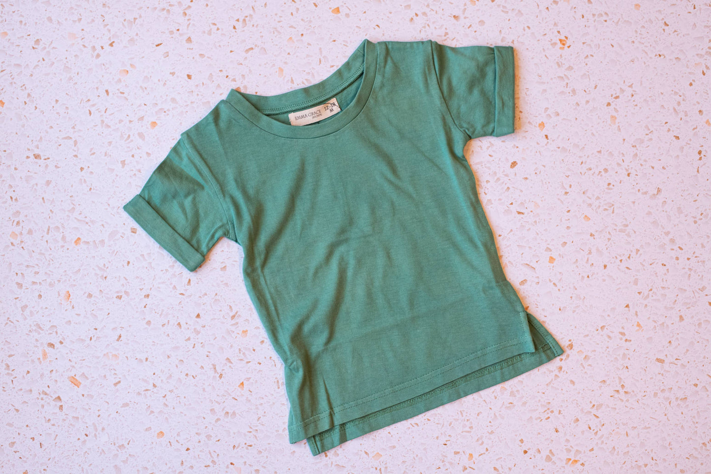 Emma Grace Shoppe - EG Organic Basic Hemmed Tee - Pine: 18-24M