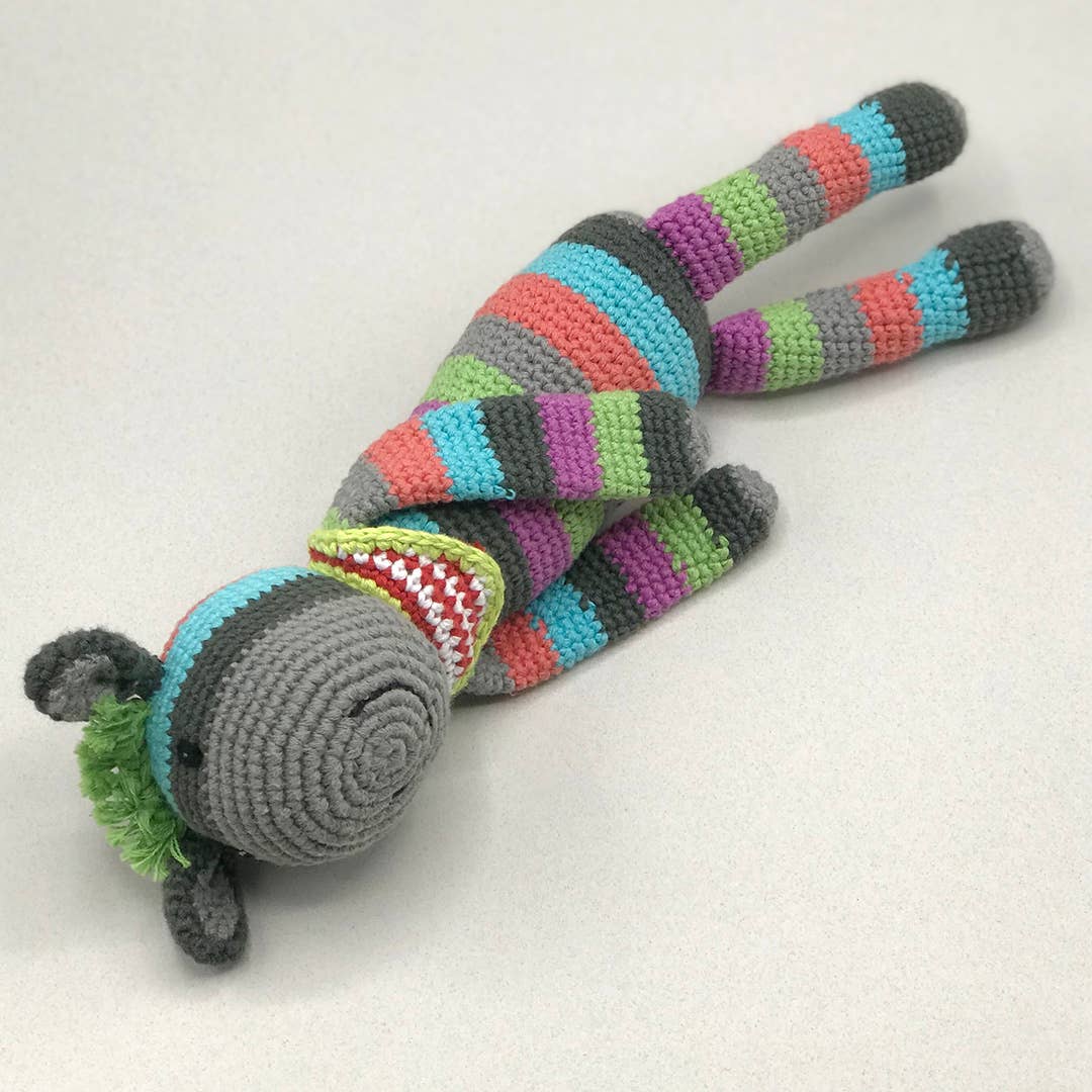 Plush Stripey Donkey Rattle