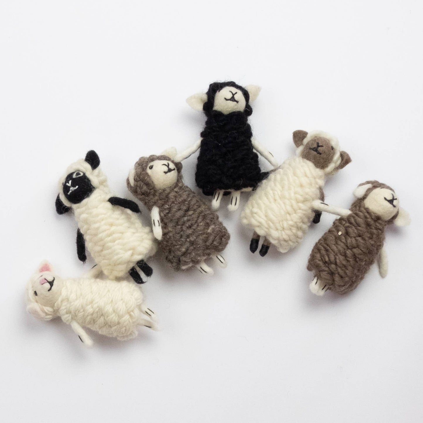 Felt Sheep Finger Puppets