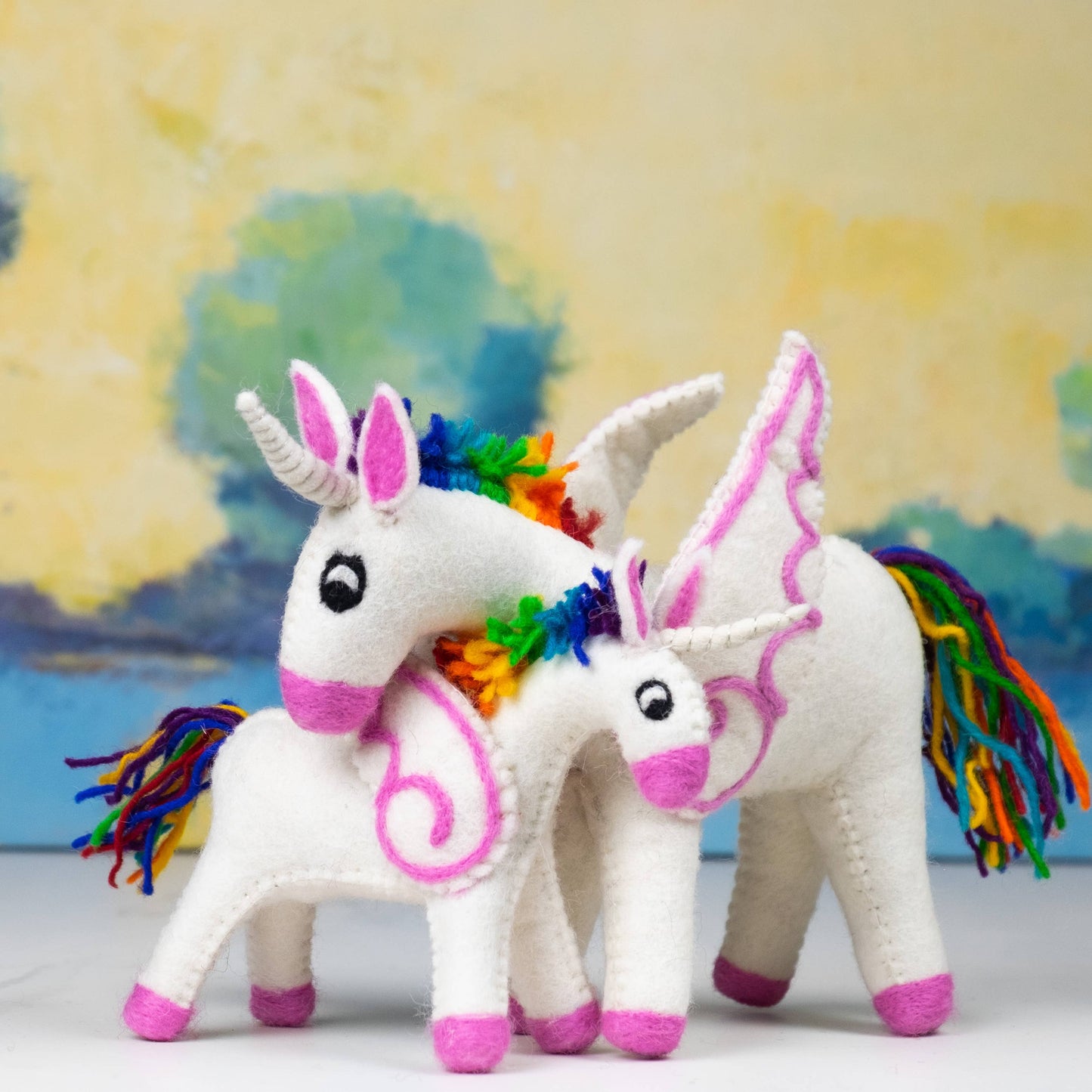 Small Felt Rainbow Unicorn