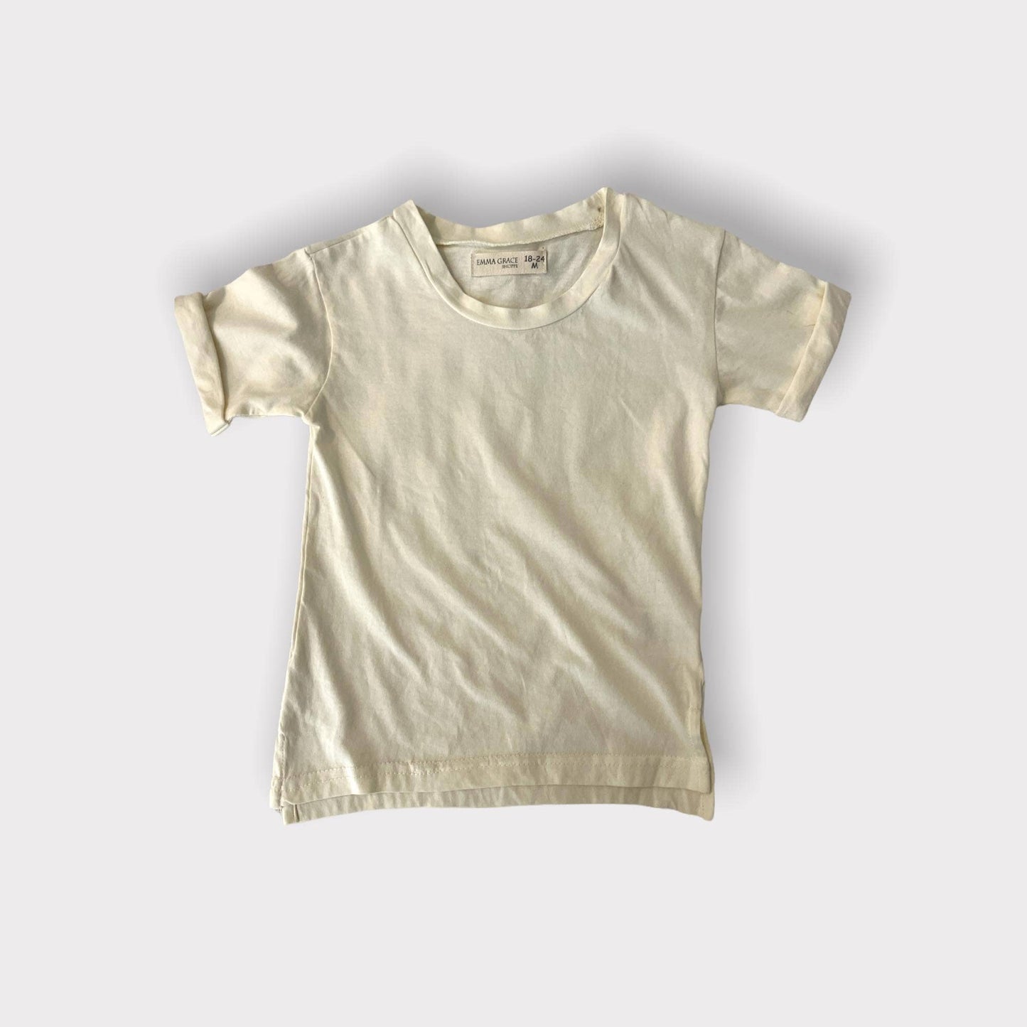 Emma Grace Shoppe - EG Organic Basic Hemmed Tee - Buttercream