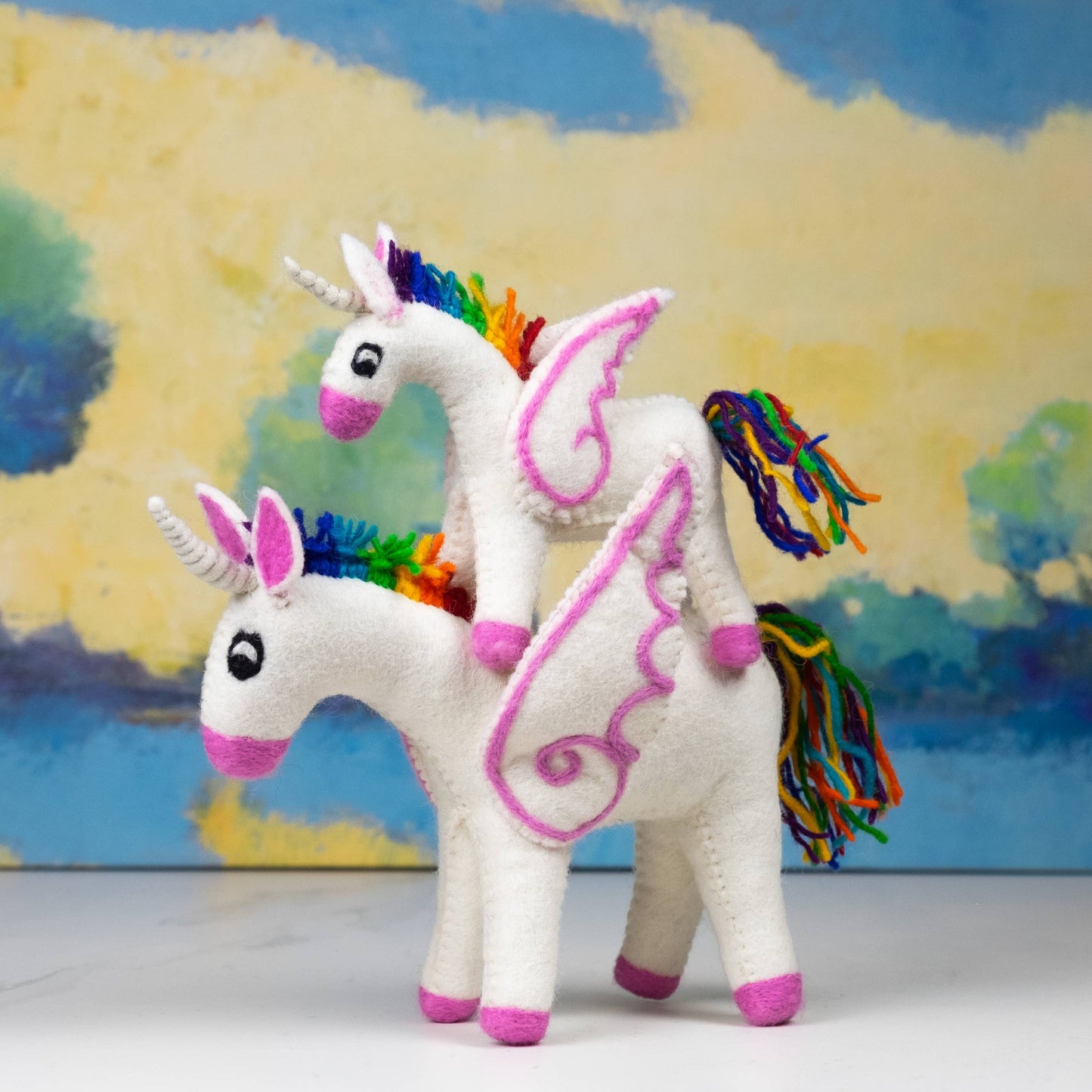 Small Felt Rainbow Unicorn