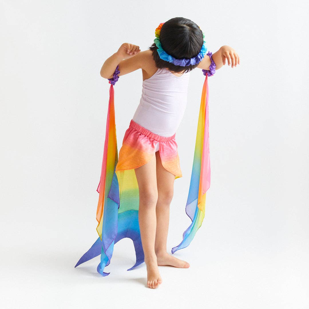 Sarah’s Silks - Rainbow Wrist Streamers: Rainbow