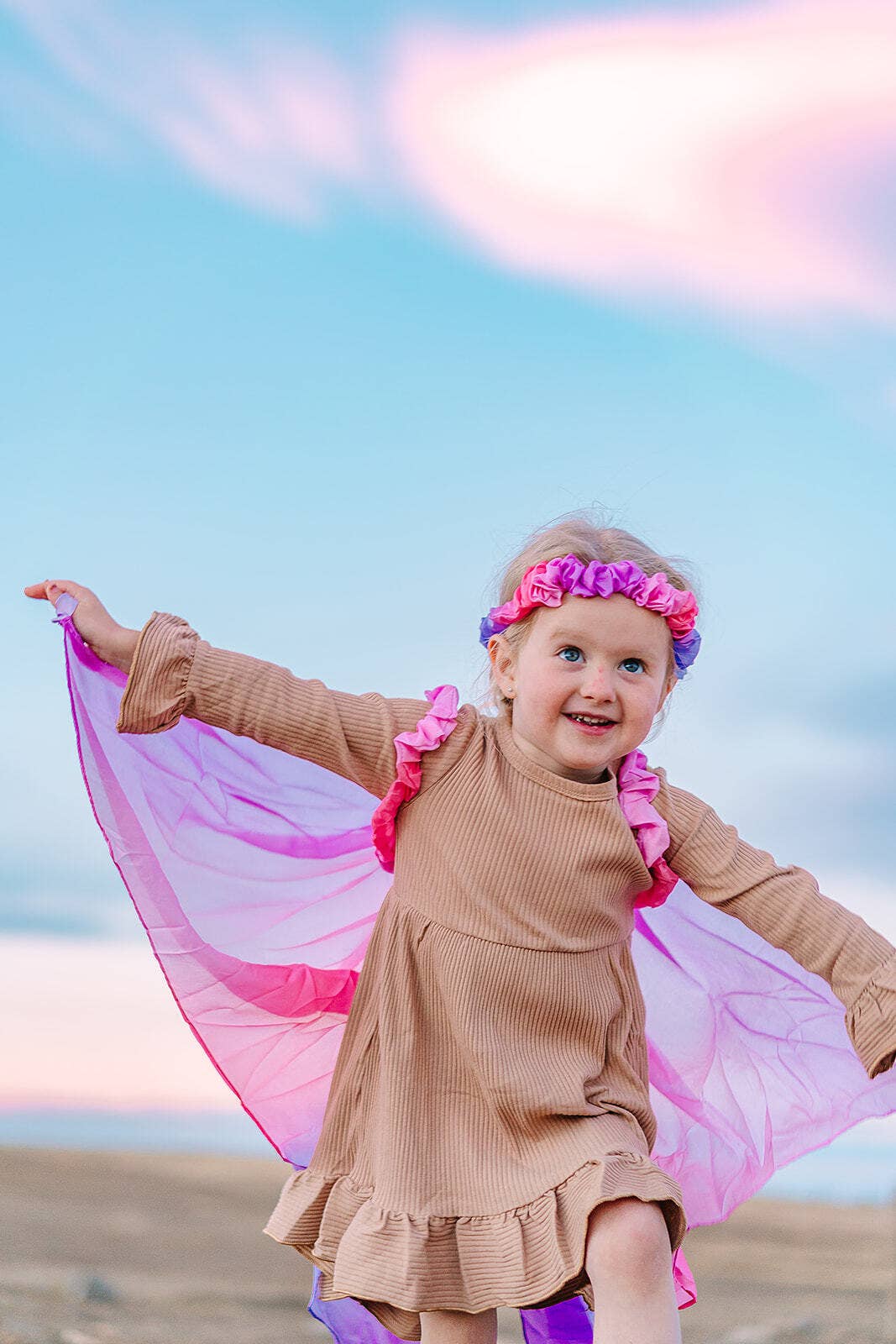 Silk Blossom Wings for Fairy Dress-Up Play