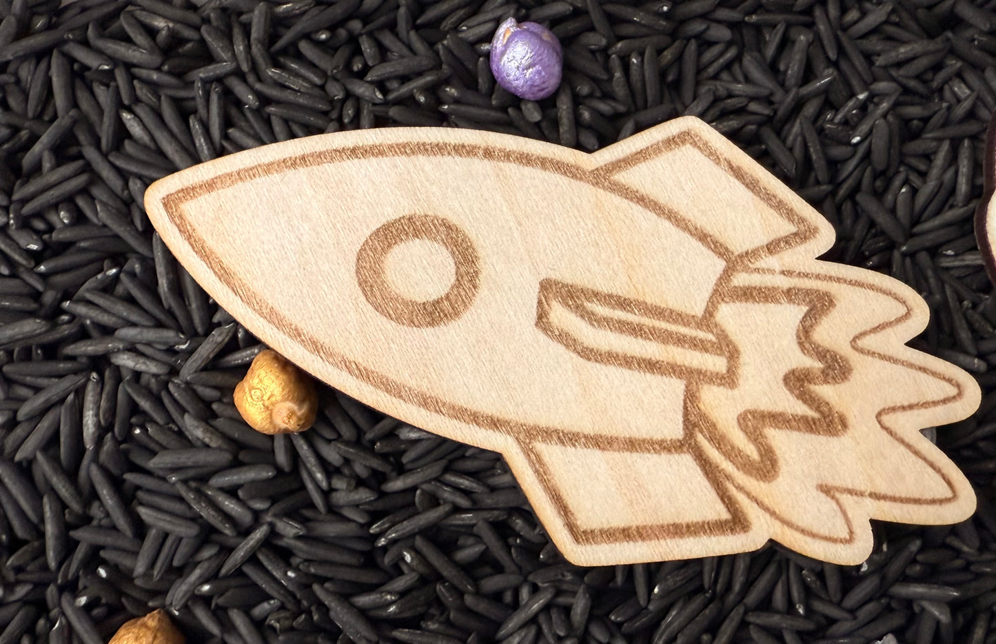 Space-Themed Wooden Sensory Play Props