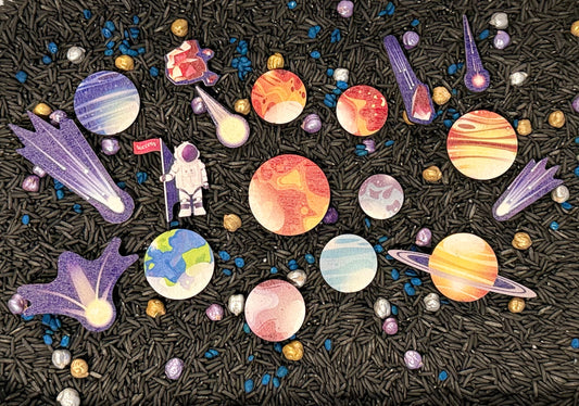 Space-Themed Sensory Accessories Set (18 Pieces)