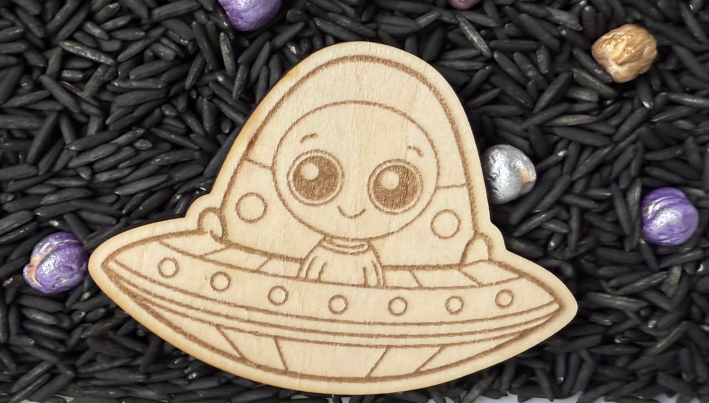 Space-Themed Wooden Sensory Play Props