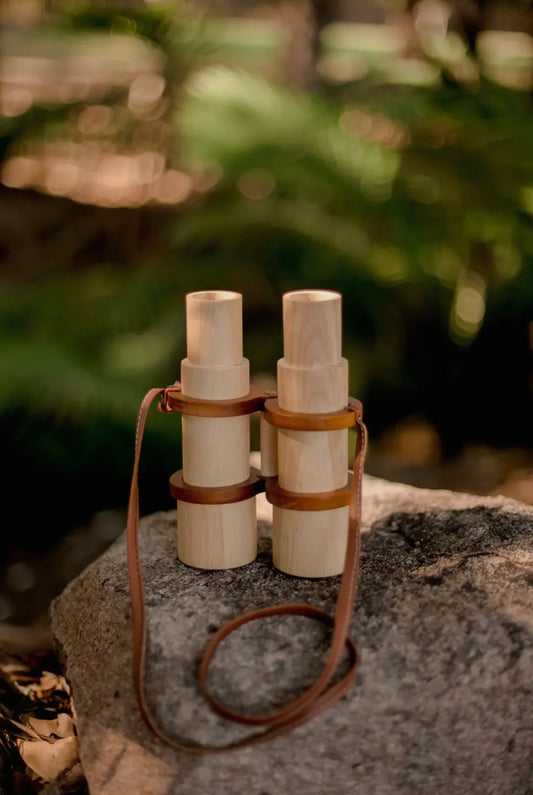 Explore & Play: Eco-Friendly Wooden Binoculars for Kids for Pretend Play