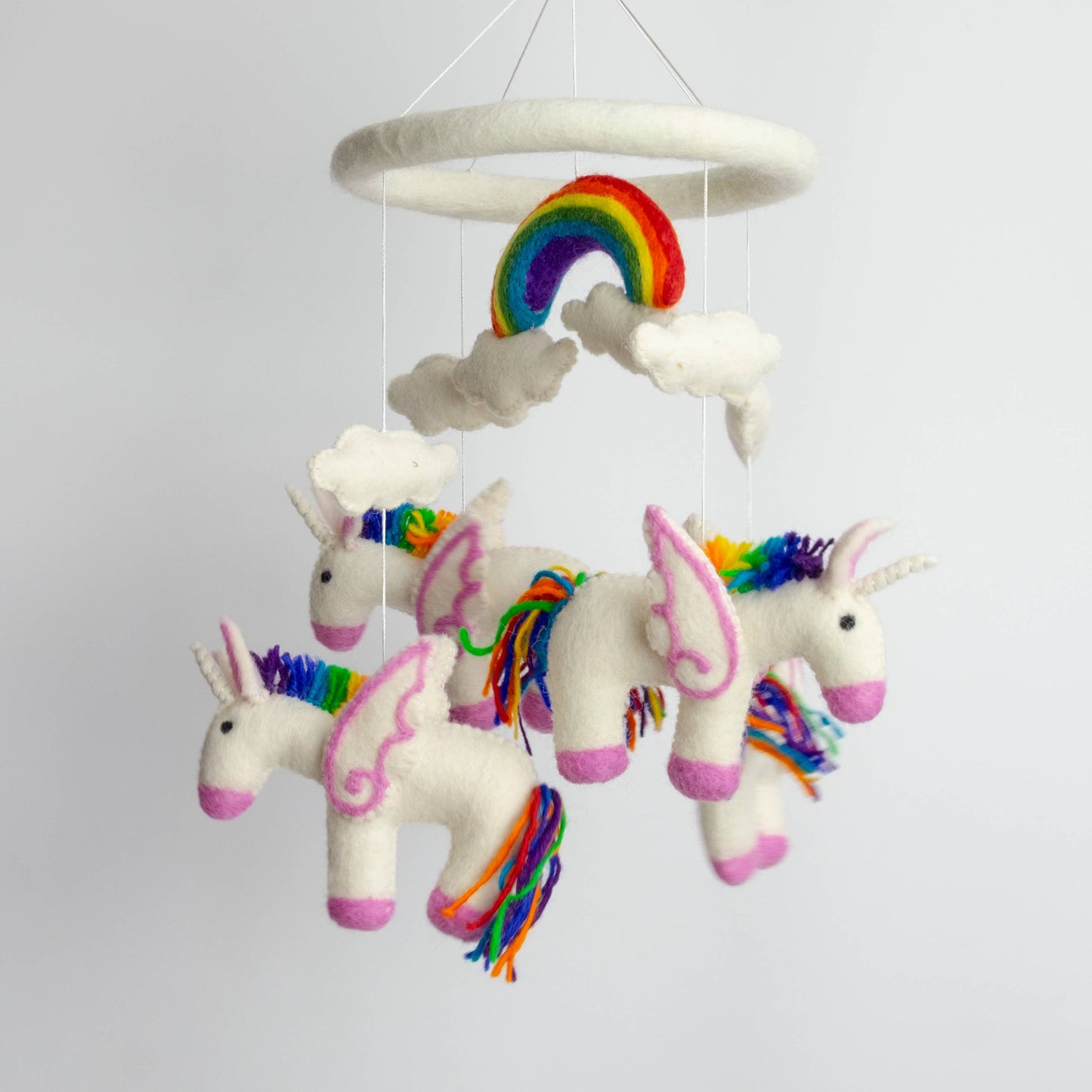 Nursery Cot Mobile - Rainbow Unicorn