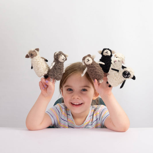 Felt Sheep Finger Puppets