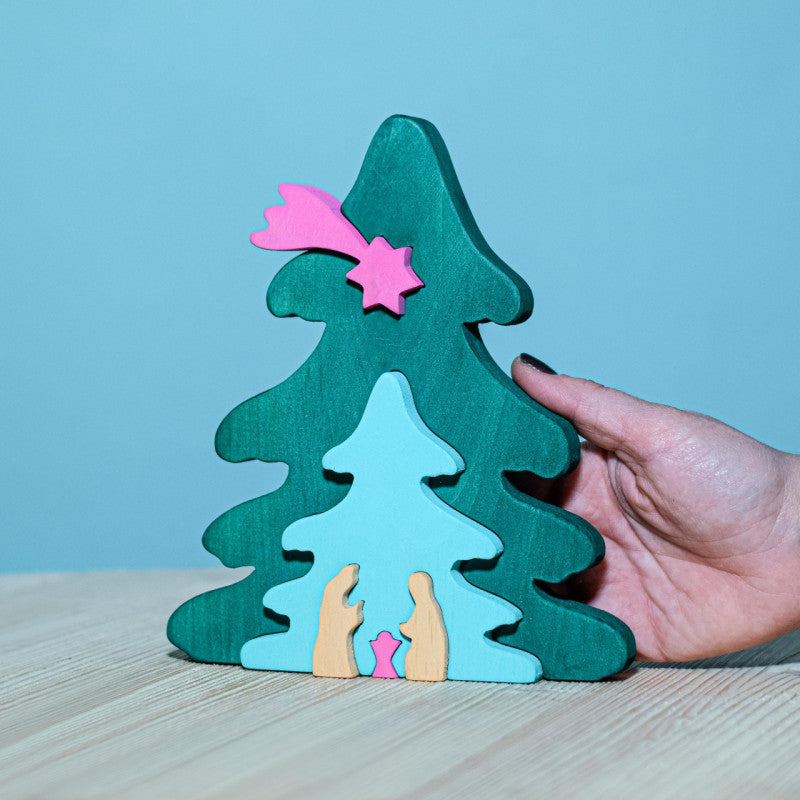 Christmas Tree Puzzle Fuchsia