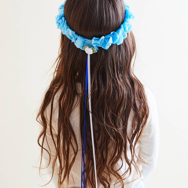 Snow Garland - Silk Headband with Ribbons