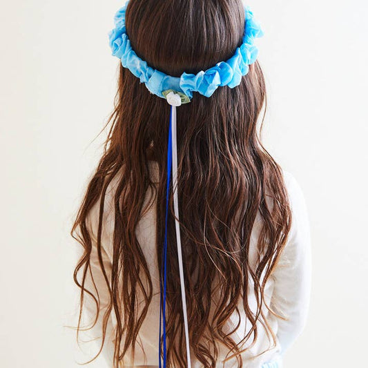 Snow Garland - Silk Headband with Ribbons