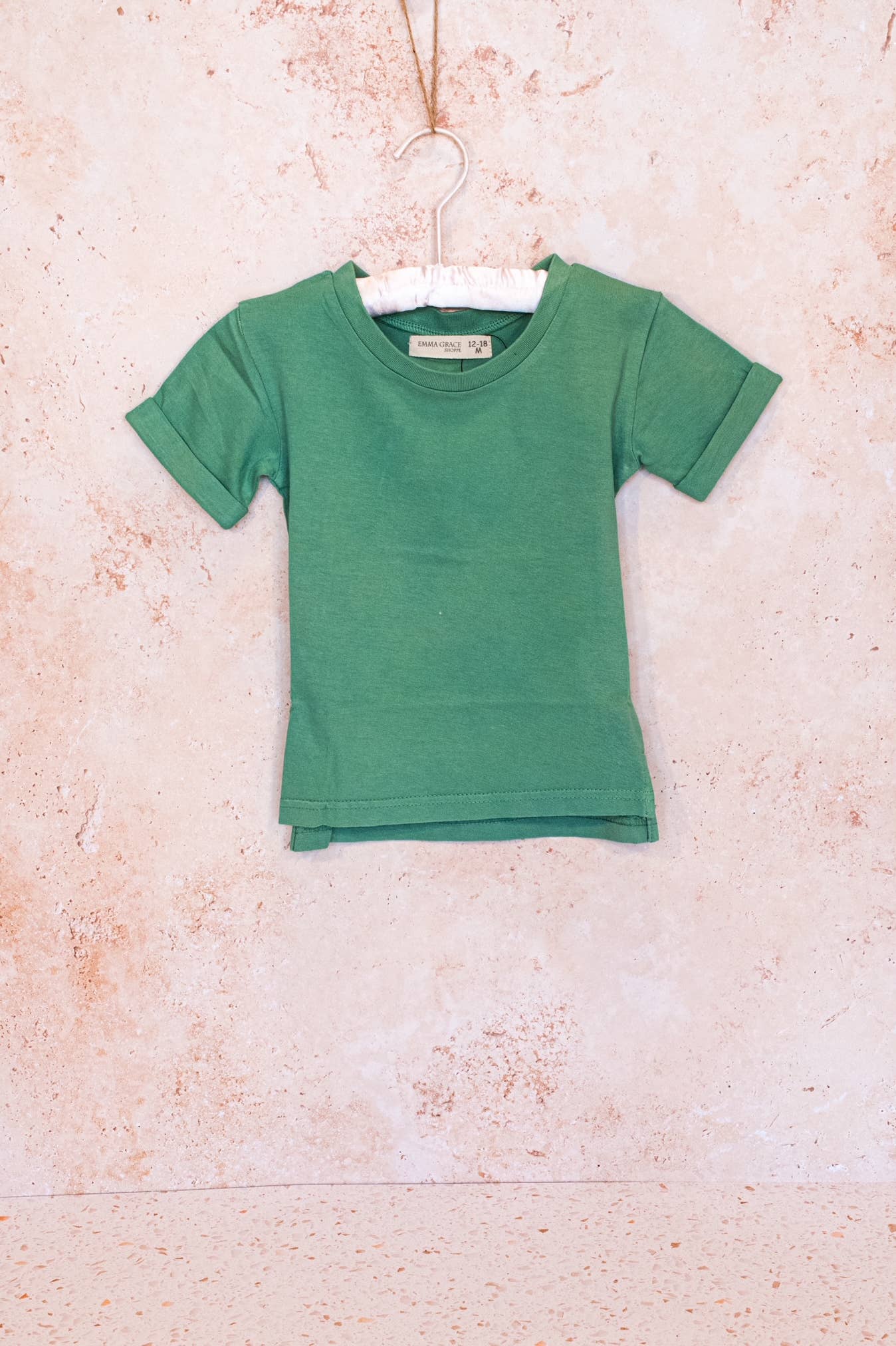 Emma Grace Shoppe - EG Organic Basic Hemmed Tee - Pine: 18-24M