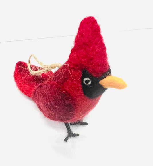 Red Cardinal Felt Bird Ornaments