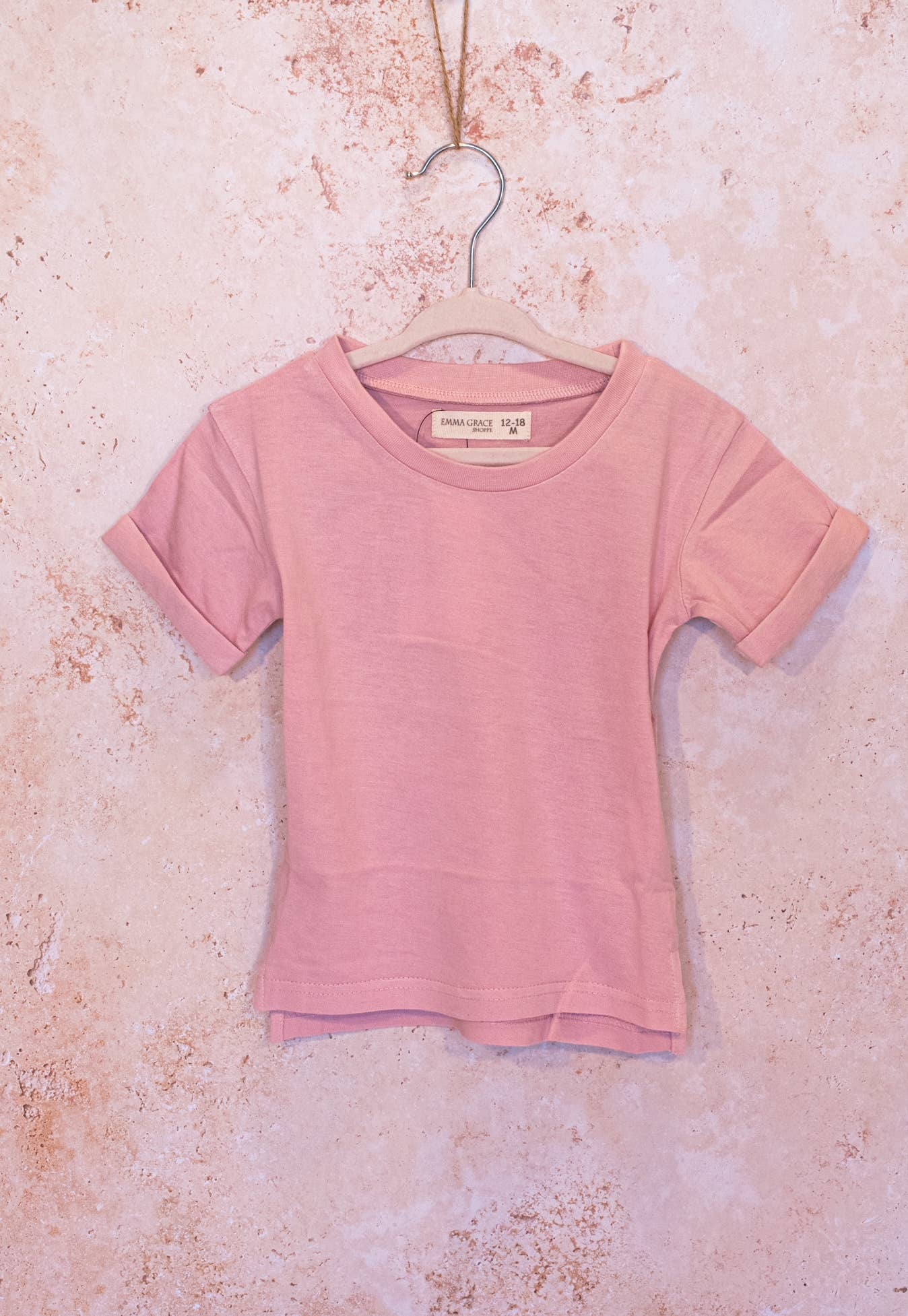 Emma Grace Shoppe - EG Organic Basic Hemmed Tee - Mauve: 12-18M