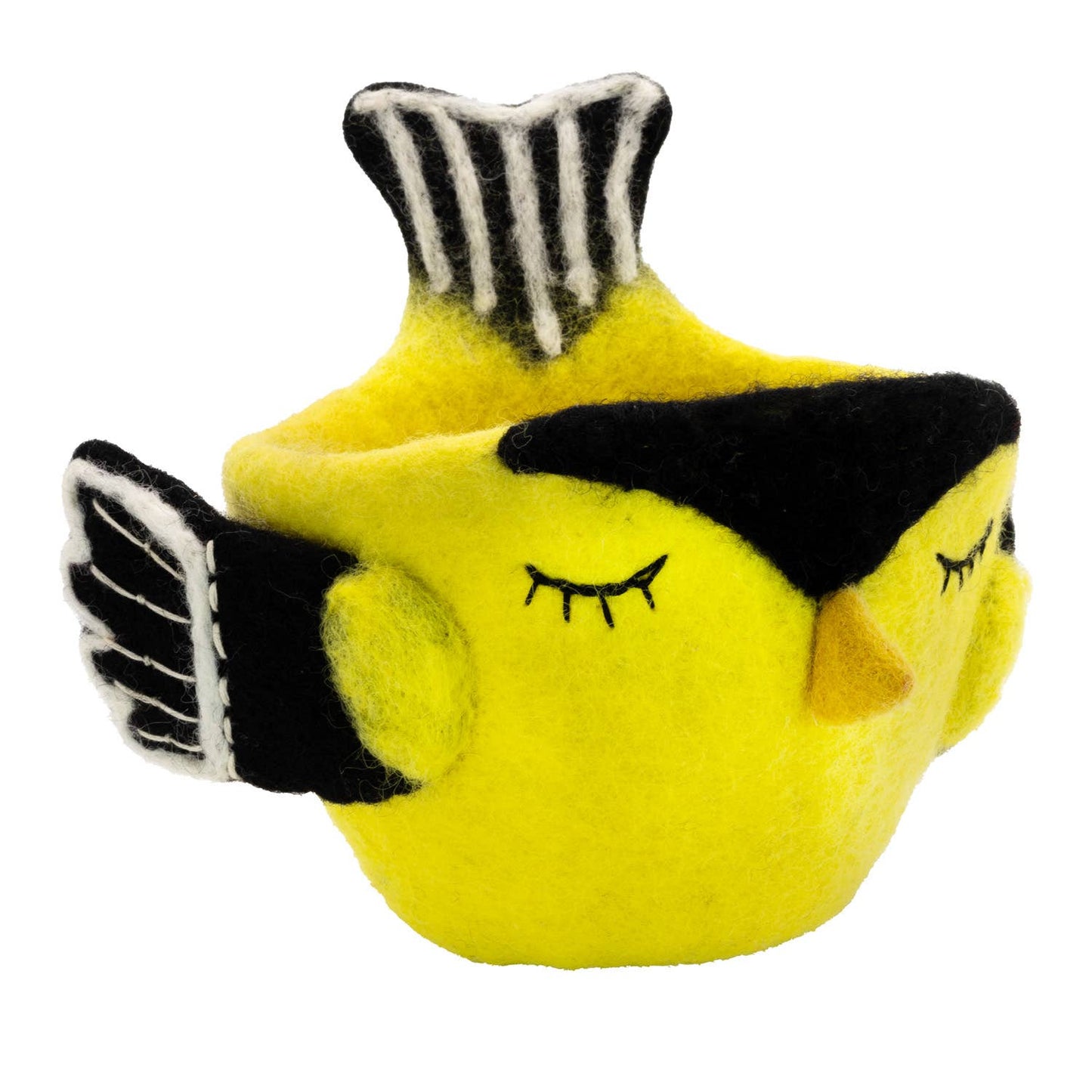 dZi Handmade - Goldfinch Felt Pot